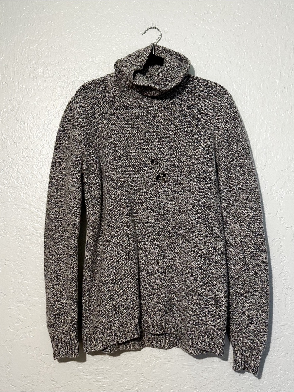 Turtleneck Wool Cashmere Blend Sweater
